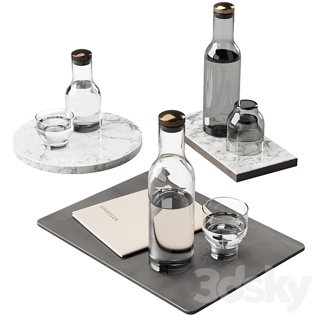 136 dishes decor set 09 MENU Bottle Carafe by Norm P01 3DSMax File - thumbnail 7