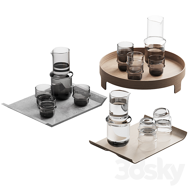 271 dishes decor set 13 NM& Unda by Design House Stockholm 3DS Max Model - thumbnail 2