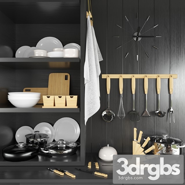 A Set Of Kitchen 3dsmax Download - thumbnail 1