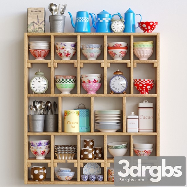 A set of unique dishes 3dsmax Download - thumbnail 1