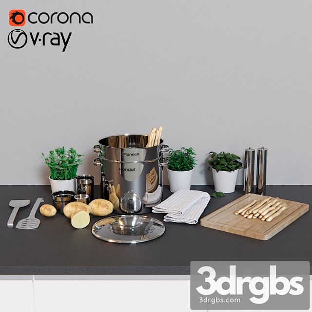 Accessoires cuisine 3dsmax Download - thumbnail 1