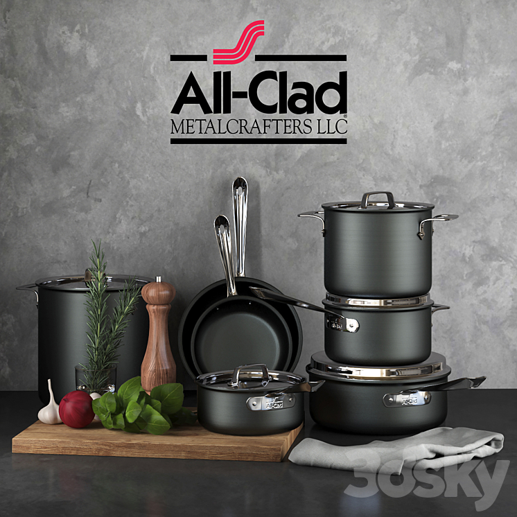 All-Clad NS1 Cookware Set 3DS Max - thumbnail 1