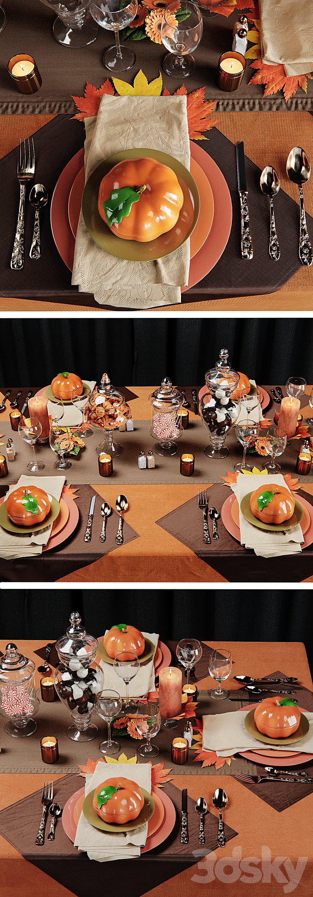 At the contest table setting in the style of Halloween 3DS Max Model - thumbnail 2