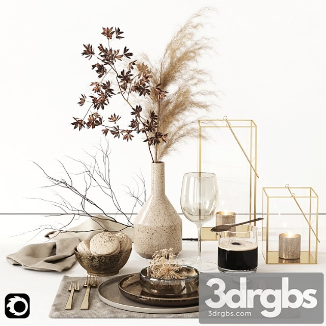 Autumn Tableware 3dsmax Download - thumbnail 1