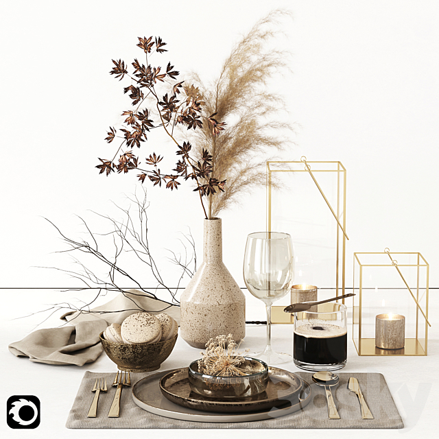 Autumn tableware 3DSMax File - thumbnail 1