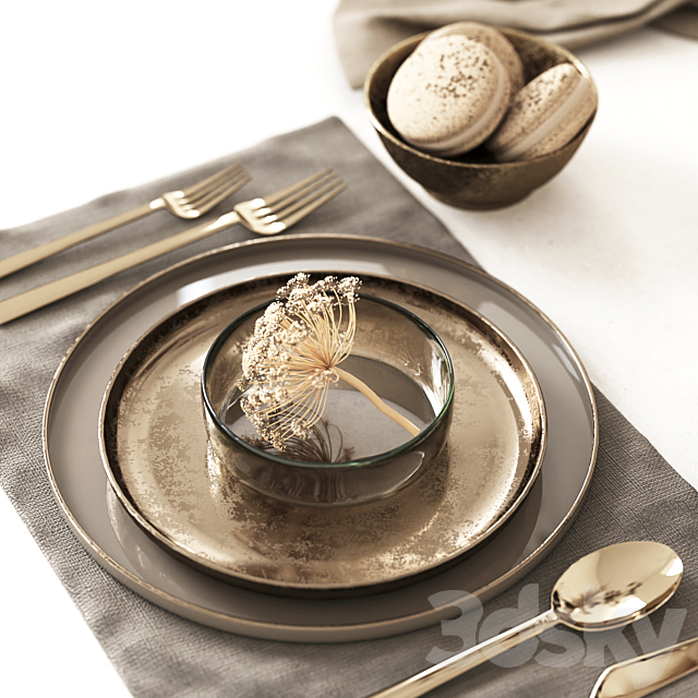 Autumn tableware 3DSMax File - thumbnail 3