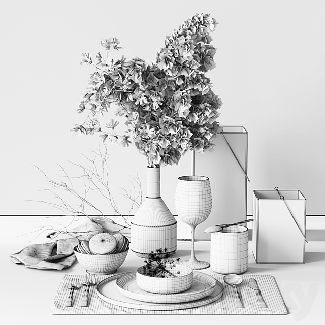 Autumn tableware 3DSMax File - thumbnail 4