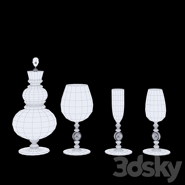 Baccarat L’Ivresse des Bois Carafe Bouchon 3DSMax File - thumbnail 2