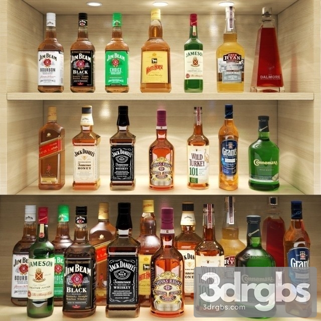 Bar Set Whiskey 3dsmax Download - thumbnail 1