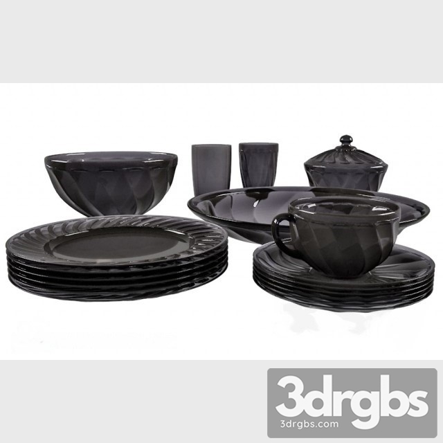 Black Plate Set 3dsmax Download - thumbnail 1