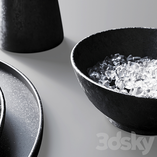 Black tableware 3DSMax File - thumbnail 2