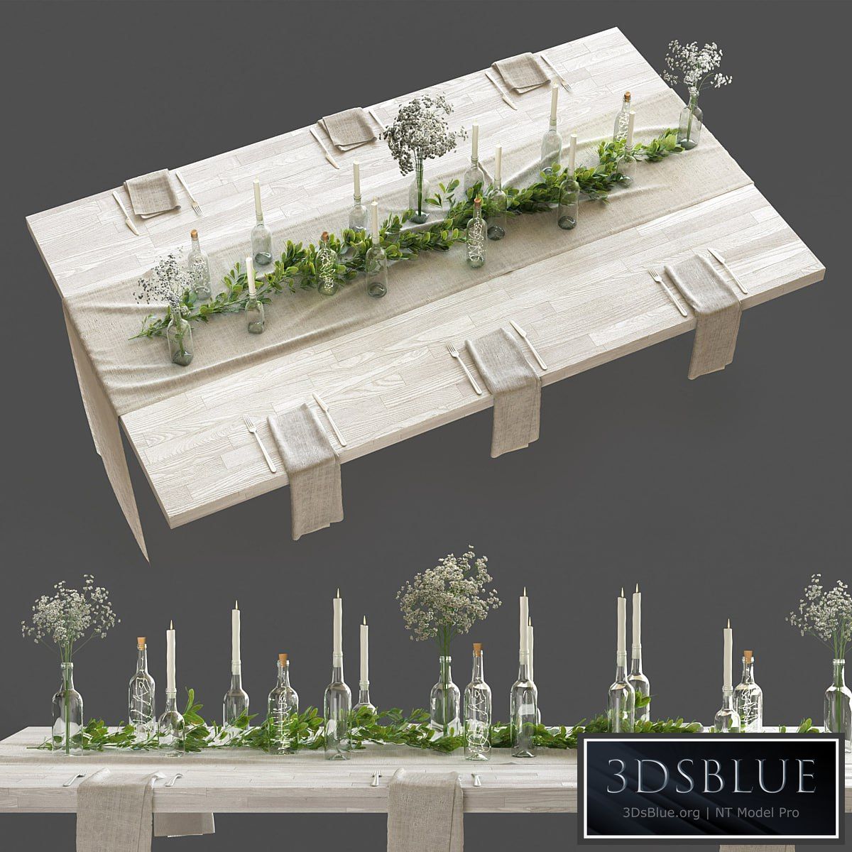 Bohemian Table Setting – 01 3DS Max - thumbnail 3