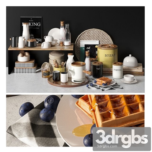 Breakfast Kitchen Set1 3dsmax Download - thumbnail 1