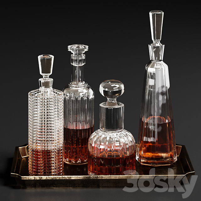 CB2 Decanters Set 3DSMax File - thumbnail 2