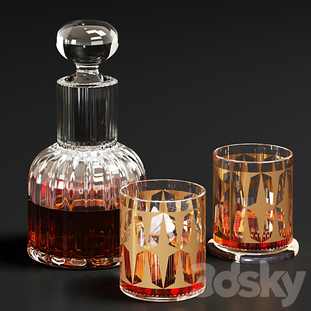 CB2 Decanters Set 3DSMax File - thumbnail 3