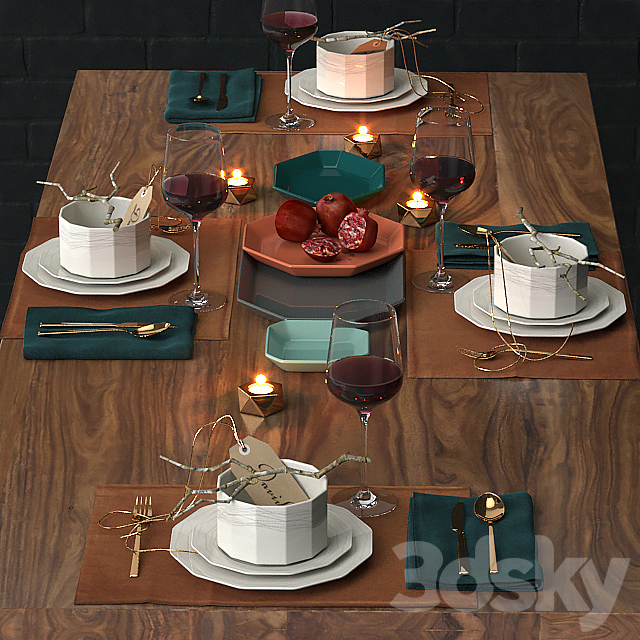 cb2_dinnerware_set 3DSMax File - thumbnail 1