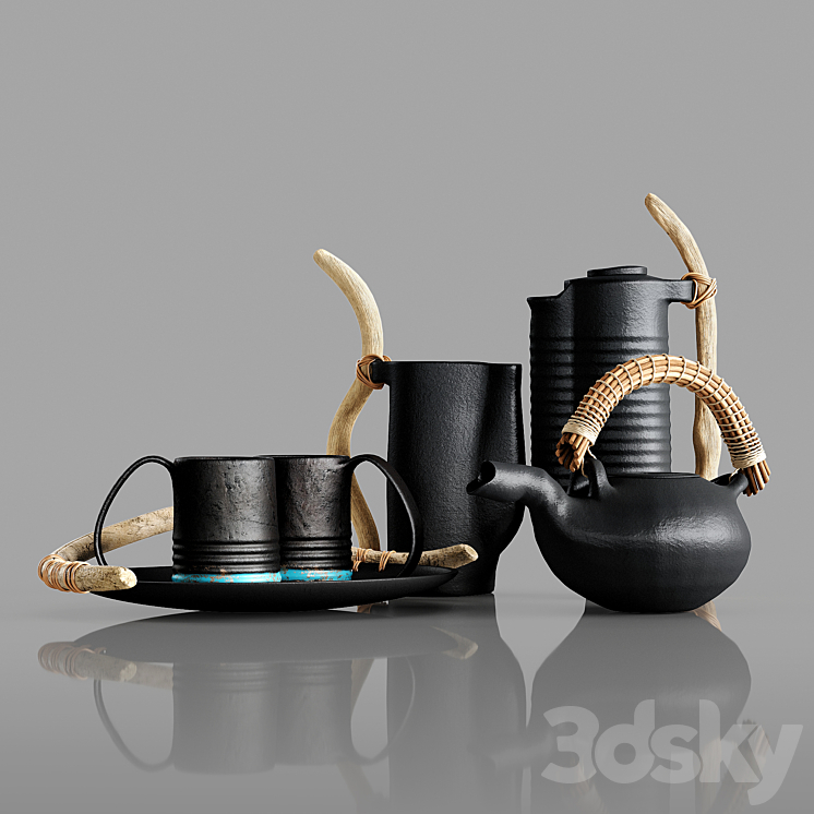 Ceramic Tableware 3DS Max - thumbnail 1