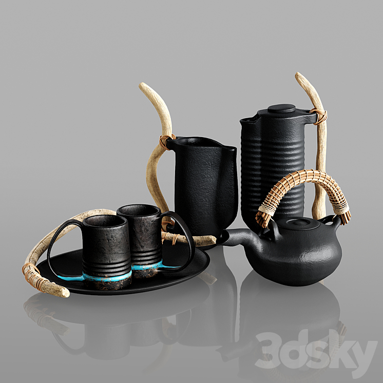 Ceramic Tableware 3DS Max - thumbnail 2