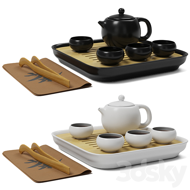 Chinese Kung Fu Tea Set 3ds Max - thumbnail 1