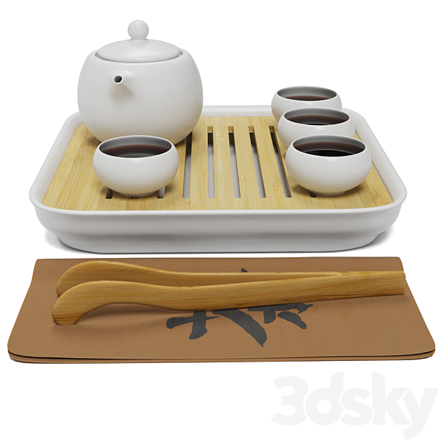 Chinese Kung Fu Tea Set 3ds Max - thumbnail 2