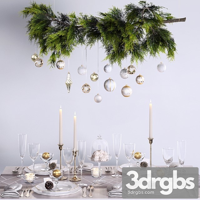 Christmas tablescape 3dsmax Download - thumbnail 1