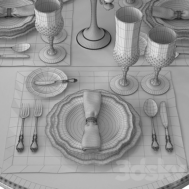 Classic Tableware 3ds Max - thumbnail 3