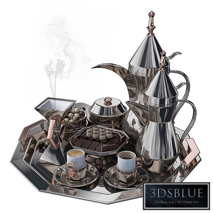 Coffee set 3DS Max - thumbnail 3