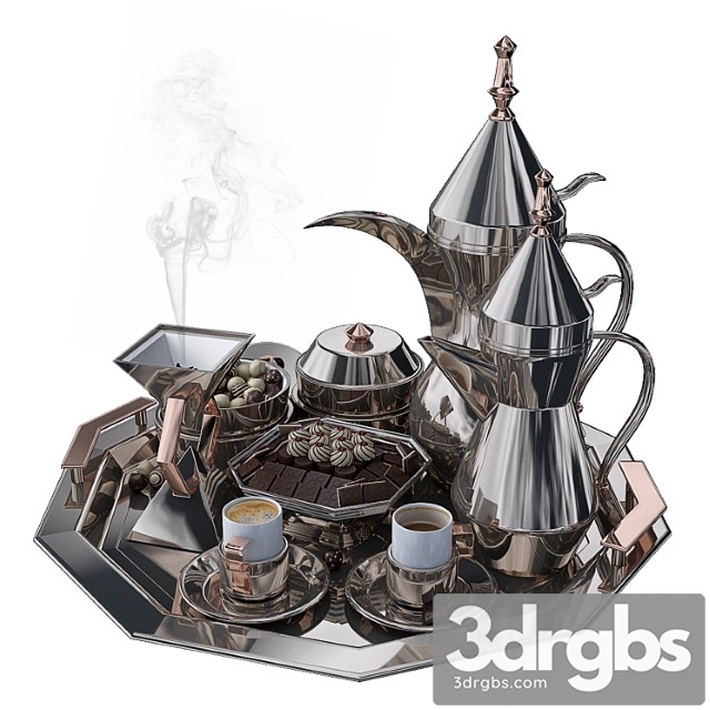 Coffee set 3dsmax Download - thumbnail 1