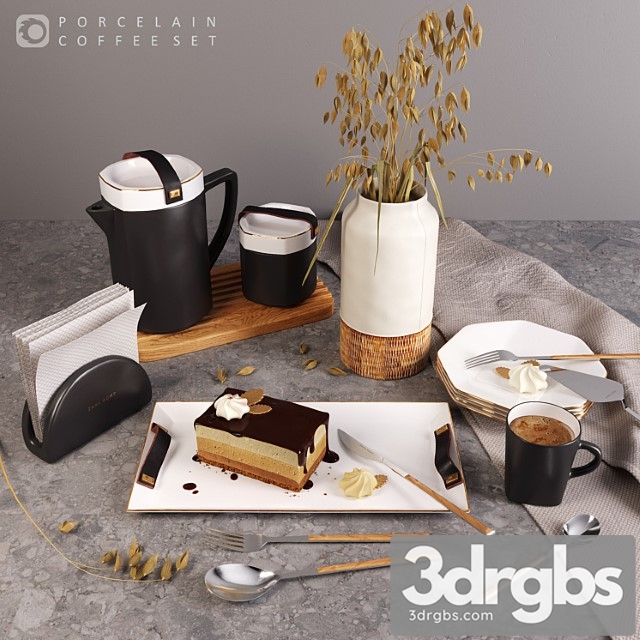 Coffee set Zara Home 3dsmax Download - thumbnail 1