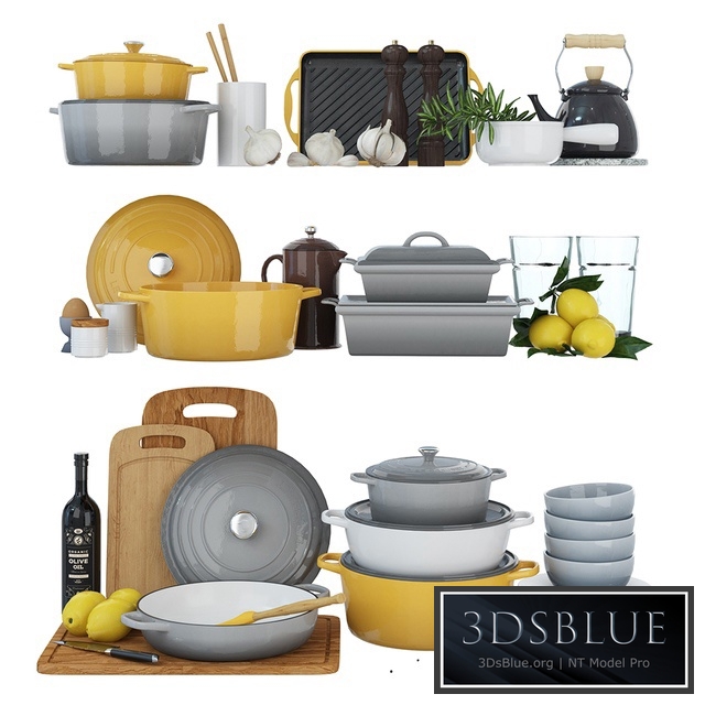 Cookware Le Creuset 02 3DS Max - thumbnail 3