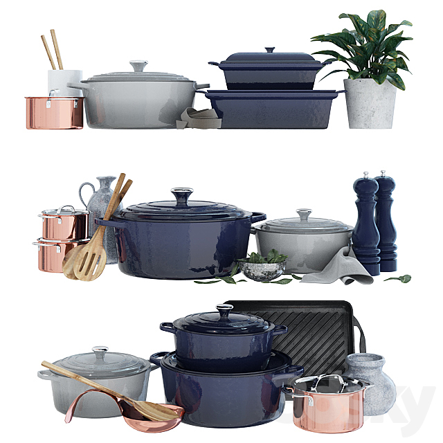 Cookware Le Creuset 3ds Max - thumbnail 1