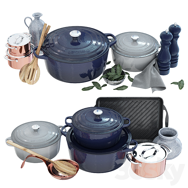 Cookware Le Creuset 3ds Max - thumbnail 2