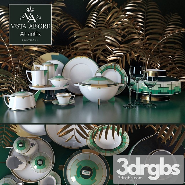 Cookware Set Emerald factory Vista Alegre 3dsmax Download - thumbnail 1