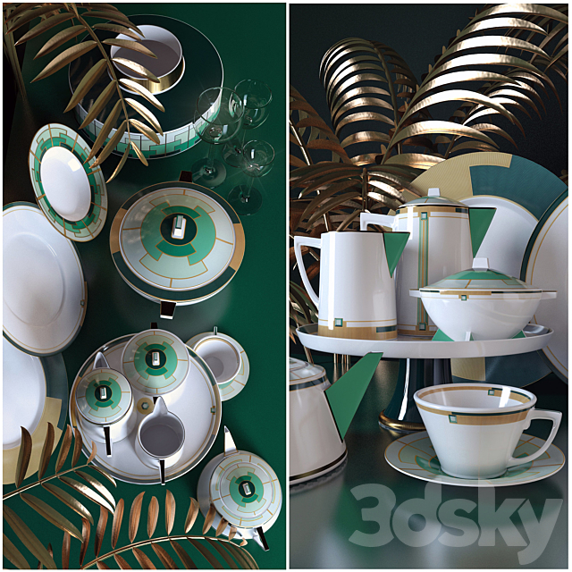 Cookware Set EMERALD factory Vista Alegre 3DSMax File - thumbnail 2