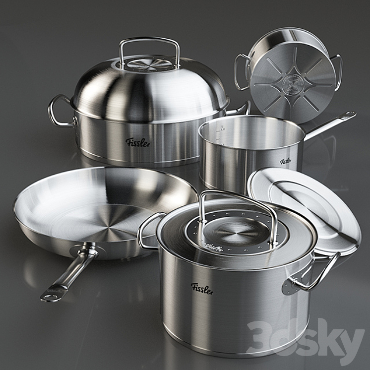 Cookware set Fissler Original Pro 3DS Max - thumbnail 1