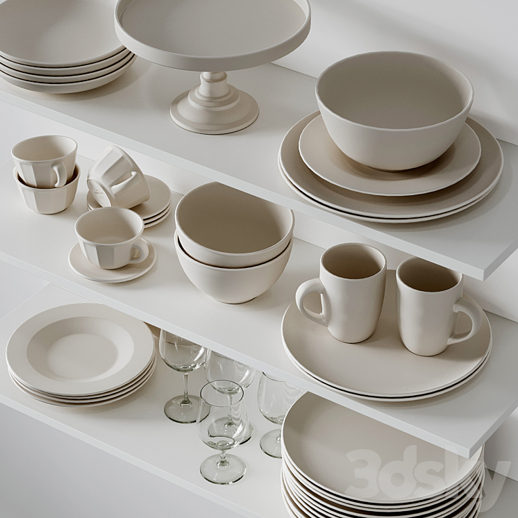 Crockery 001 3DS Max - thumbnail 2