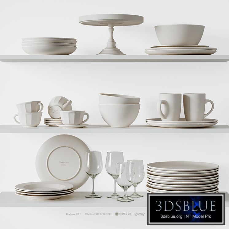 Crockery 001 3DS Max - thumbnail 3