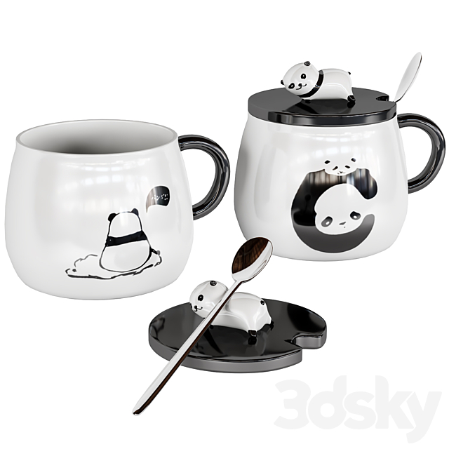 cup panda 3DSMax File - thumbnail 1