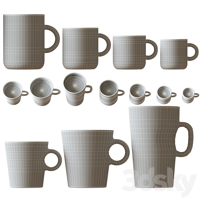 Cups with Nespresso coffee 3DSMax File - thumbnail 4