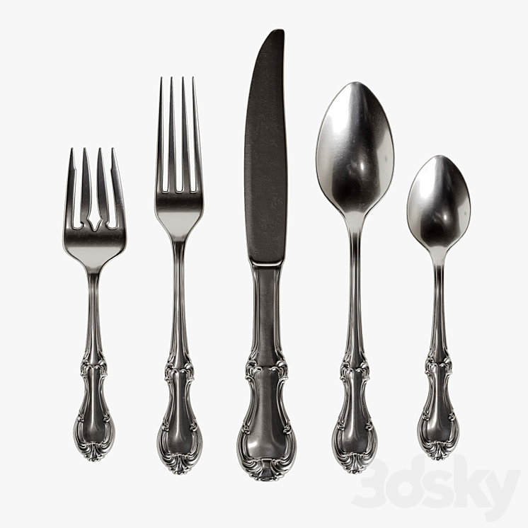 Cutlery 2 3DS Max Model - thumbnail 3