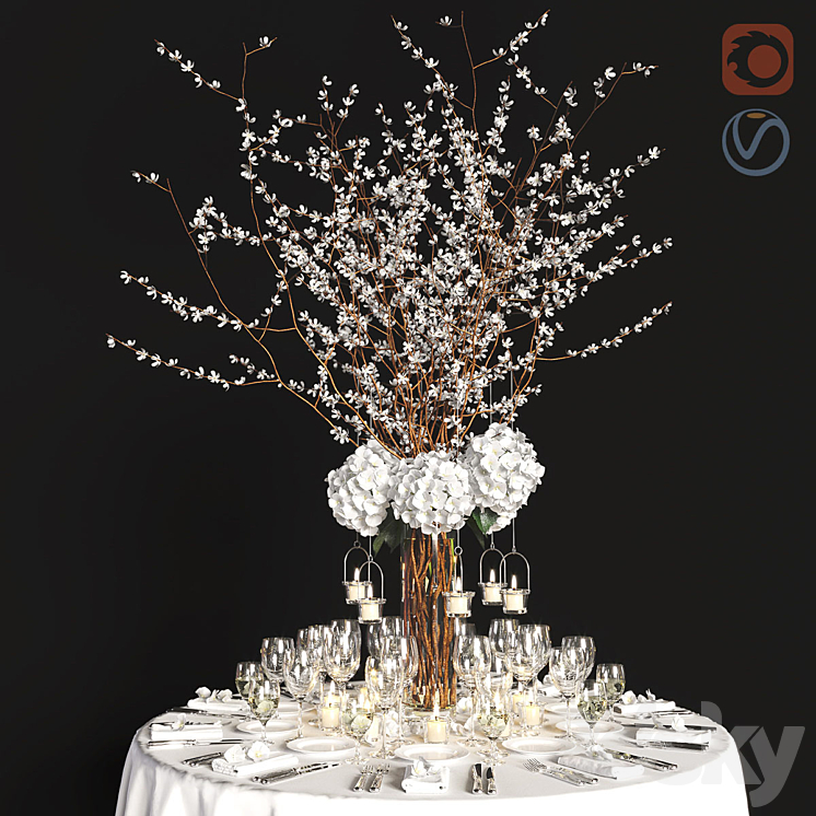 Decor for the festive table 3DS Max - thumbnail 1