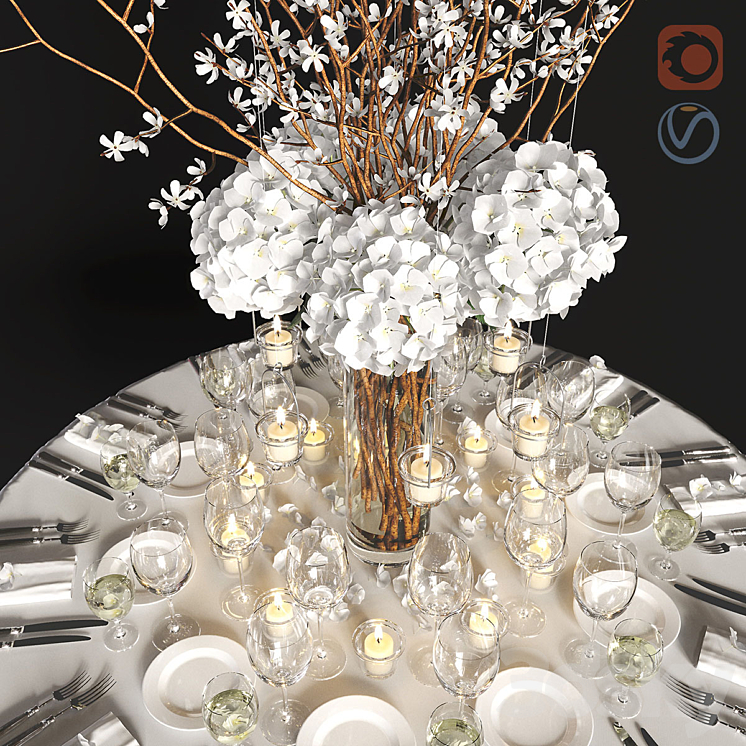 Decor for the festive table 3DS Max - thumbnail 2