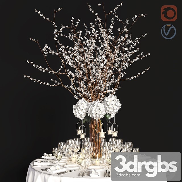 Decor for the festive table 3dsmax Download - thumbnail 1