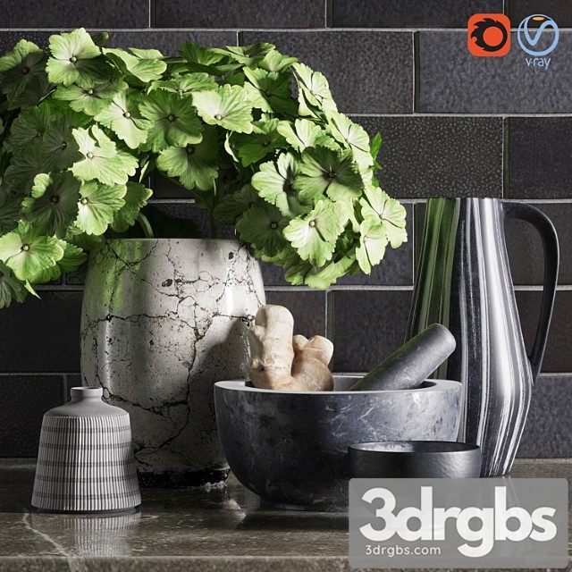 Decor For The Kitchen 3dsmax Download - thumbnail 1