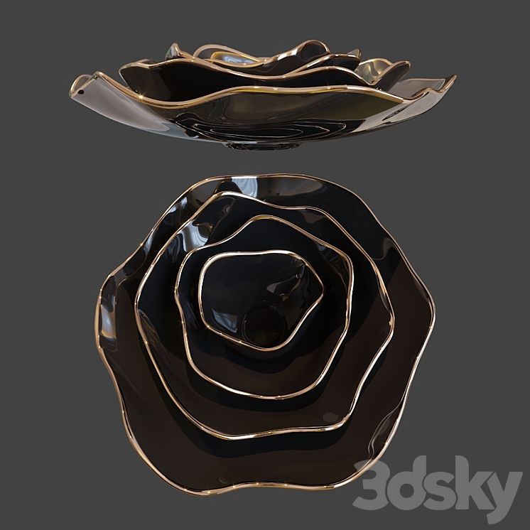 Decorative plates 3DS Max - thumbnail 1