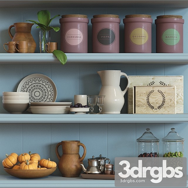 Decorative set №3 3dsmax Download - thumbnail 1