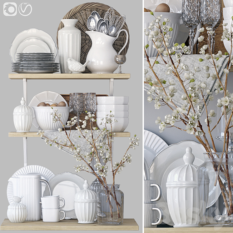 Decorative set for the kitchen 11 3DS Max - thumbnail 1