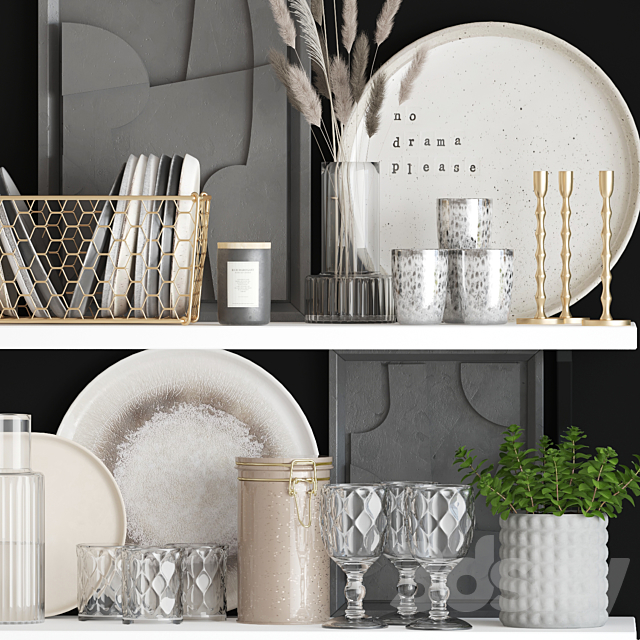 Decorative set for the kitchen 16. Vray 3DS Max Model - thumbnail 4