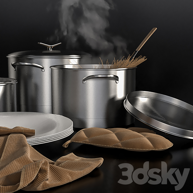 Decorative set for the kitchen 3DSMax File - thumbnail 2