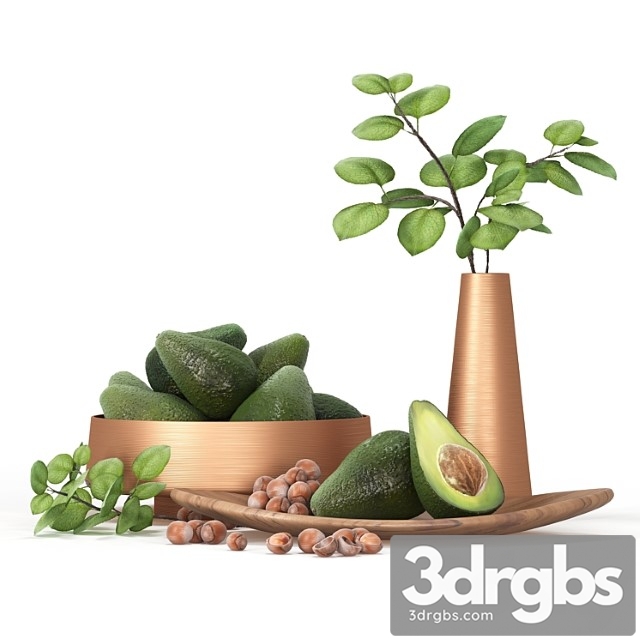 Decorative set for the kitchen with avocado - thumbnail 1